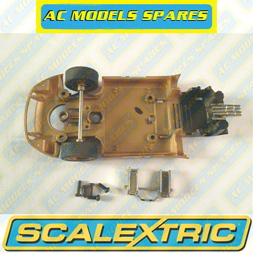 W8582MW Scalextric Spare Gold Underpan + Front Axle Ford GT MkII MODIFIED C2465