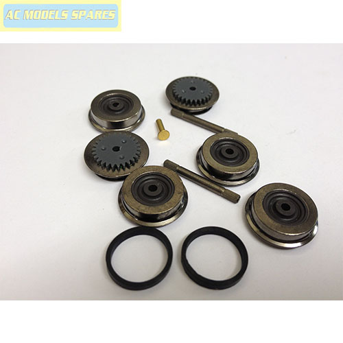 X8387/5P Hornby Spare 5 Pole Ringfield Wheel + Axle Set for Class 37