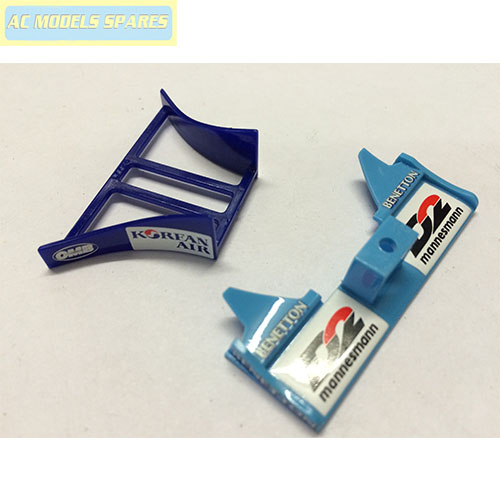 W8281 Scalextric Spare Front Wing & Barge Boards for Beneton F1