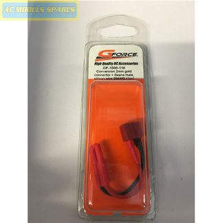 G-Force GF1300110 Conversion 2mm gold connector > Deans male, silicon wire 20A