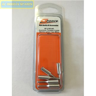 G-Force GF2103007 Aluminium Threaded Coupler M2.5 for carbon Tube ¯5mm (5pcs)