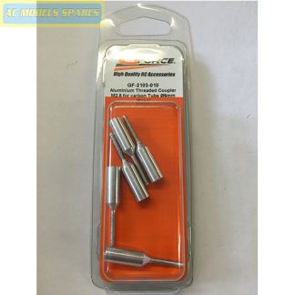 G-Force GF2103010 Aluminium Threaded Coupler M2.5 for carbon Tube ¯6mm (5pcs)