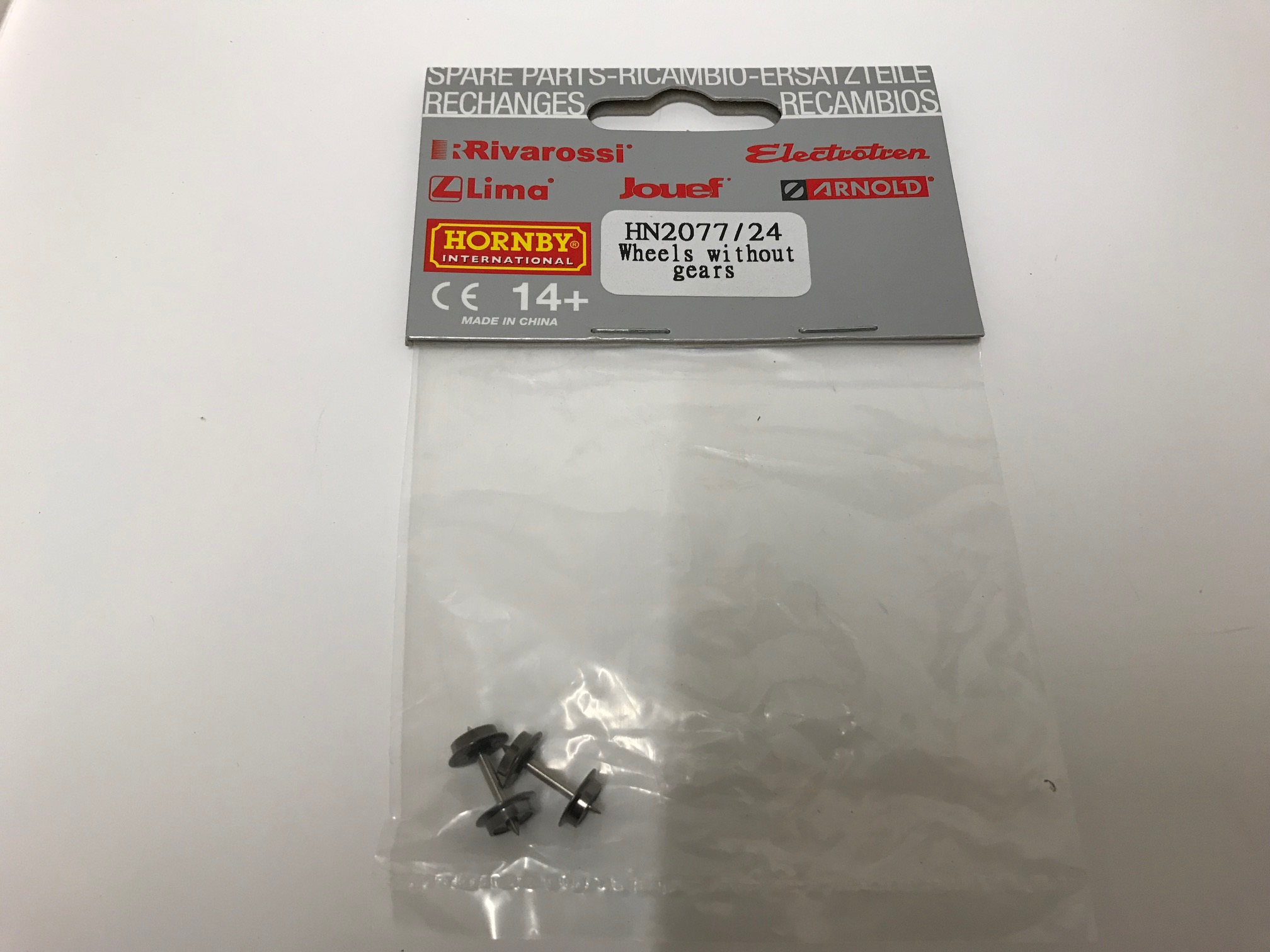 HN2077/24 Hornby Arnold N Gauge Wheels without Gears for ICE 406 DB IS12.4