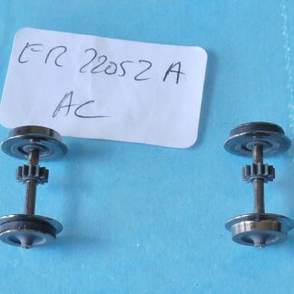 ER22052A Hornby Electrotren AC Geared Wheel + Axle Set + 2 Traction Tyres IS30k