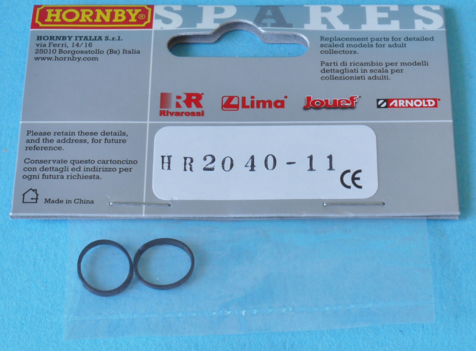 HR2040/11 Hornby Rivarossi Traction Tyres Pack of 2 Diesel Bm 4/4 Brun DC IS1.7