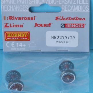 HR2275/25 Hornby Rivarossi Wheel Set for Steam Loco Gr.743.366. F.S IS1.7