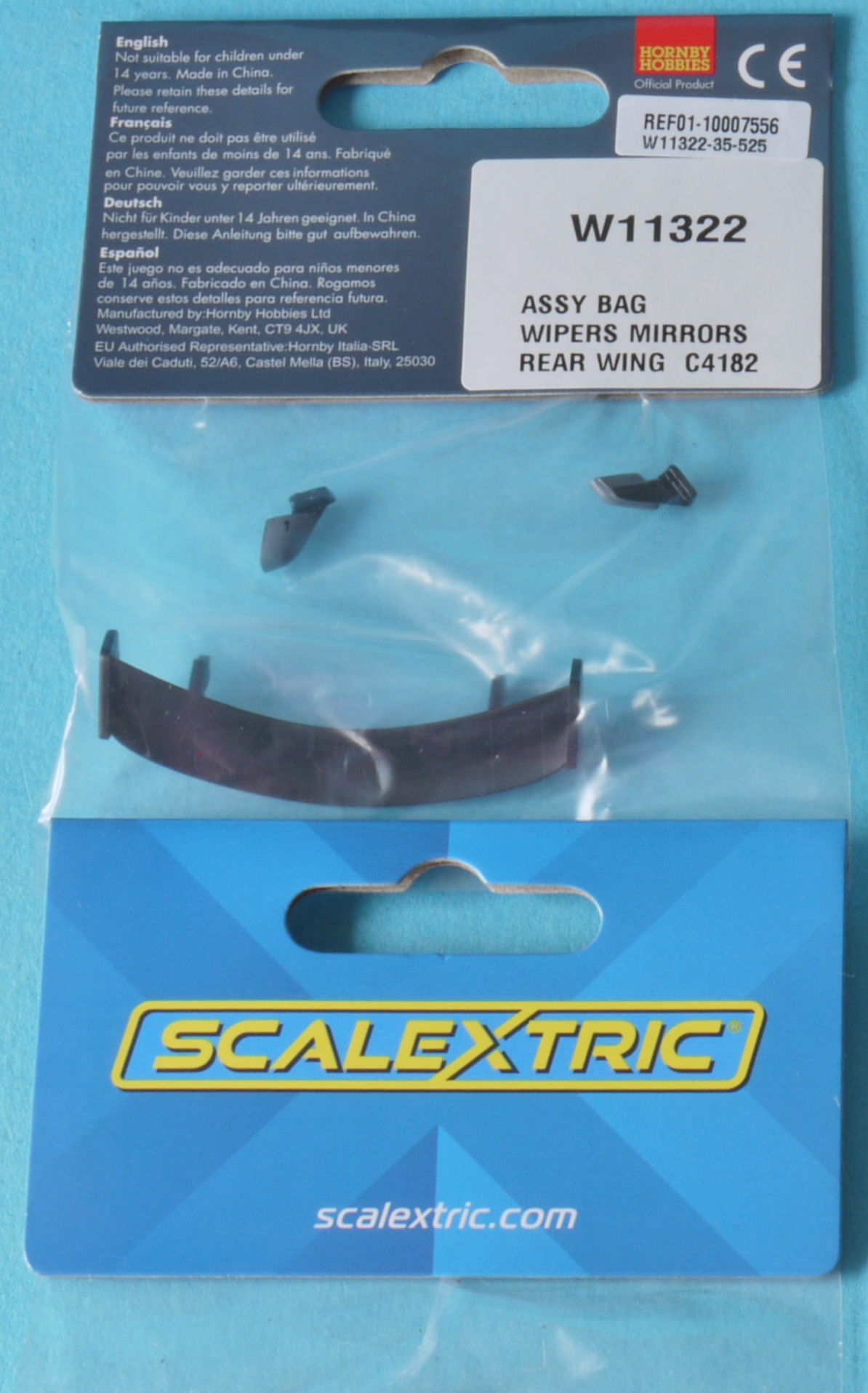 W11322 Scalextric Rear Wing + Mirrors Mustang GT4 British GT Race Performance 23