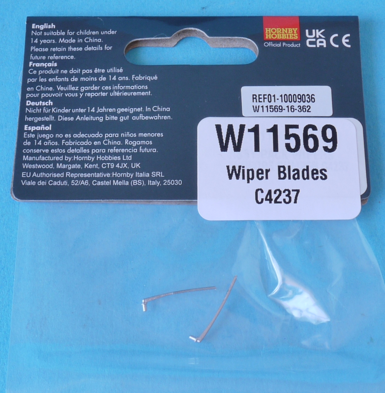W11569 Scalextric Spare Wipers for Ford Escort Mk1 Andy Pipe Racing No.38 C4237