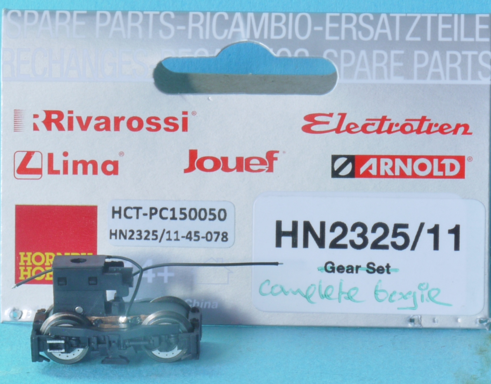 HN2325/11 Hornby Arnold N Gauge Complete Bogie Cisalpino EuroCity 484 SSB IS18n