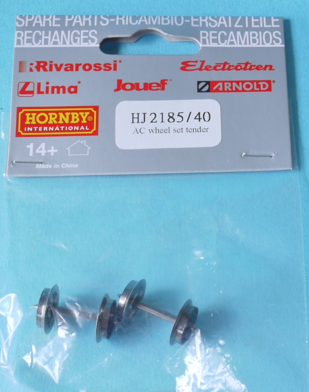 HJ2185/40 Hornby Jouef AC Tender Wheelset for Steam Loco 141 R 1257 SNCF IS23i - Image 2
