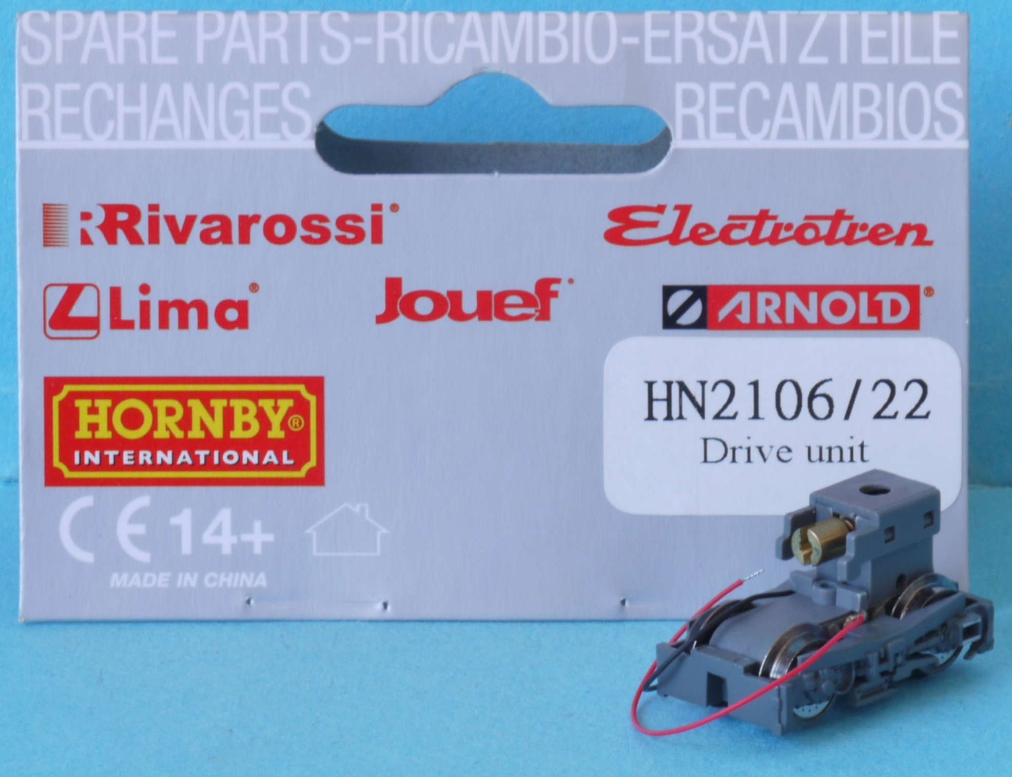 HN2106/22 Hornby Arnold N Gauge Drive Unit + Worm for Class E186 Traxx ITL IS26b