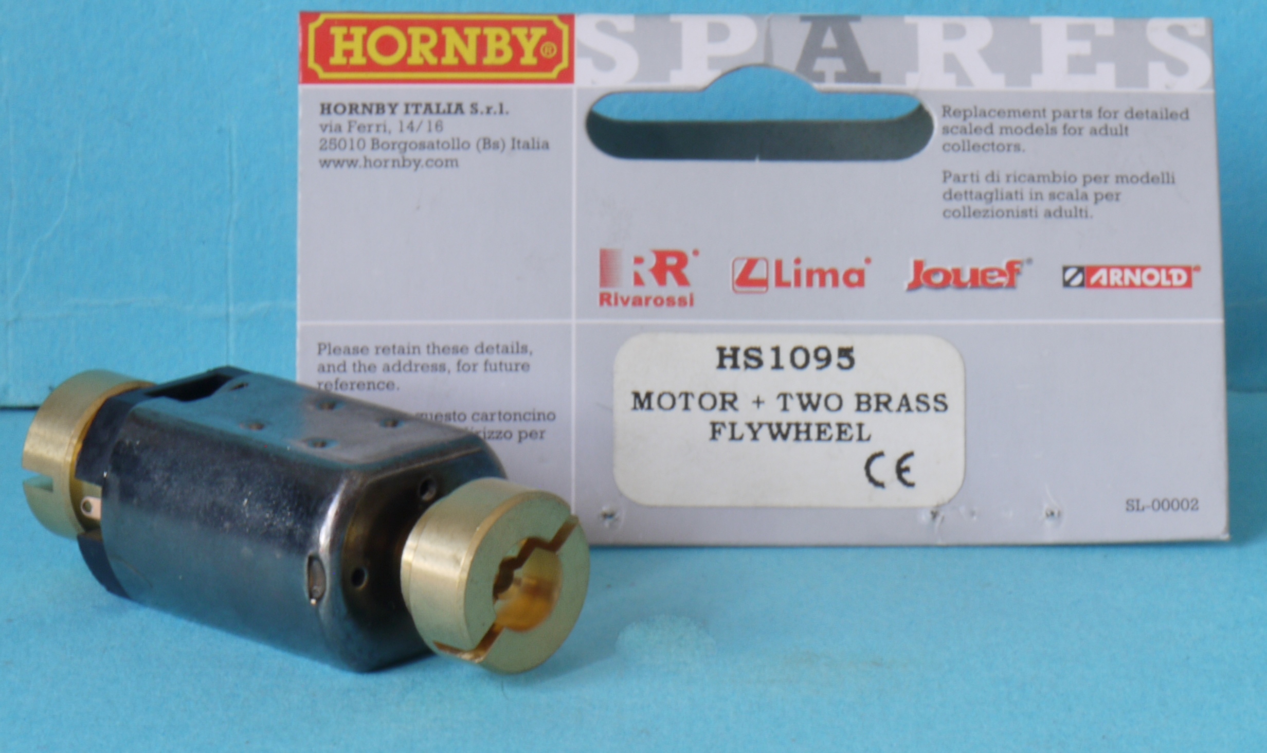 HS1095 Hornby Rivarossi Motor + Flywheels for Electric Elette E.424 DC IS27j