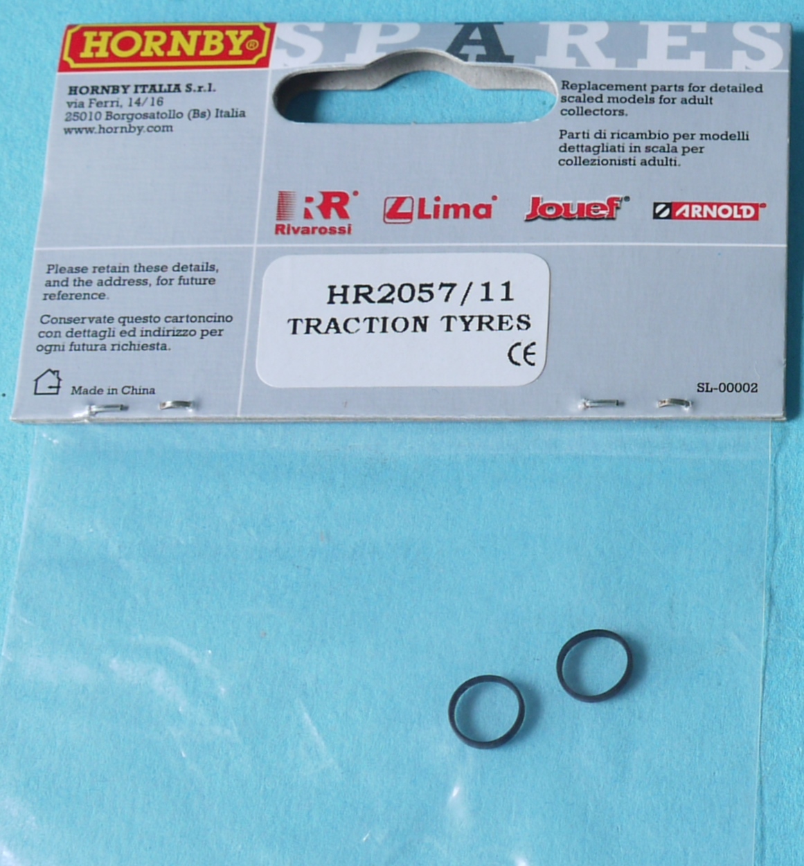 HR2057/11 Hornby Rivarossi Traction Tyres for Gysev Railcar 5047 gelbr'gau IS29d