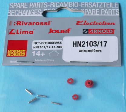 HN2103/17 Hornby Arnold N Gauge Gears + Axles for Electric Loco CL146.2 IS34d