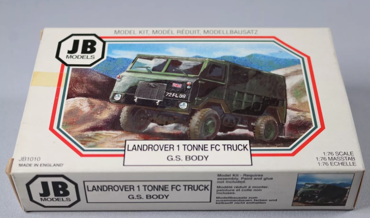 JB Models JB1010 LandRover 1 Tonne FC Truck G.S. Body 1:76 Scale Model Kit