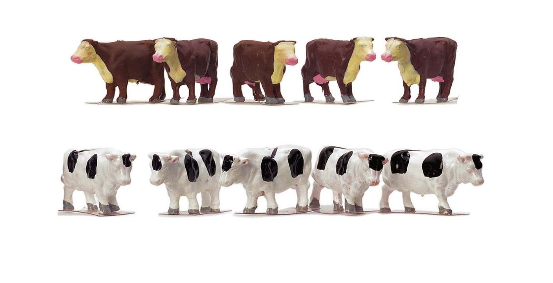 Hornby R7121 OO Gauge Figures 10 Cows - OO Scale Figurines BNIB