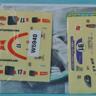 W5940 Scalextric Sticker Sheets Decals for Continental Sports Cars Set C1319
